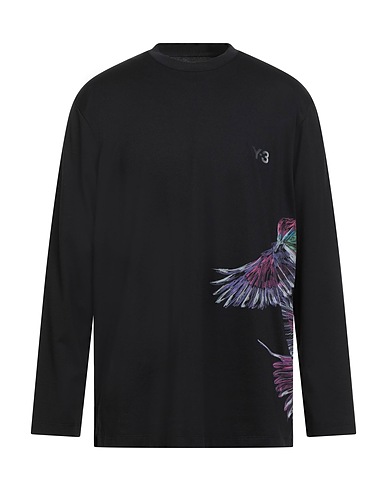 Y-3 T-shirt Black 100% Cotton, Elastane