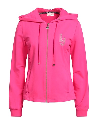 LIU •JO Hooded track jacket  BETTER Fuchsia 95% Cotton, 5% Elastane