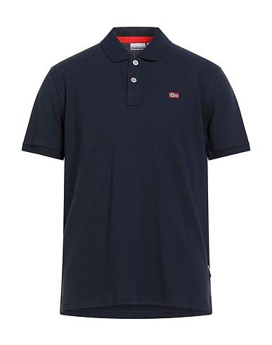 NAPAPIJRI Polo shirt Navy blue 100% Cotton