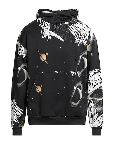 VIVIENNE WESTWOOD Hooded sweatshirt Black 55% Polyamide, 45% Cotton, Organic cotton
