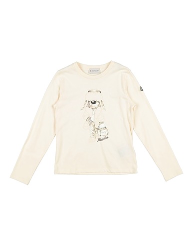 MONCLER T-shirt Ivory 100% Cotton