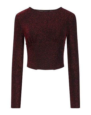 JUST CAVALLI Top Red 85% Polyester, 10% Metallic Polyester, 5% Elastane