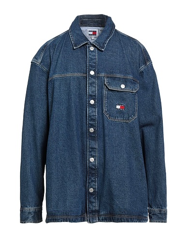 TOMMY JEANS Denim shirt Blue 100% Cotton