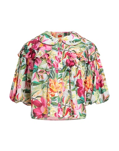 FARM RIO Camicie e bluse a fiori Bianco 100% Cotone, Viscosa