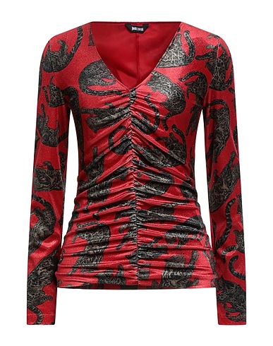 JUST CAVALLI Top Brick red 92% Polyester, 8% Elastane