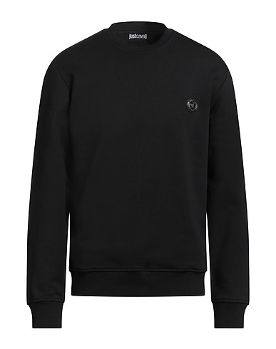 JUST CAVALLI Φούτερ Μαύρο 100% Βαμβάκι