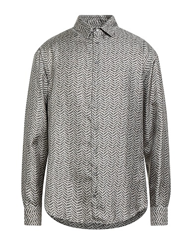 GIORGIO ARMANI Hemd mit Muster Grau 100% Seide