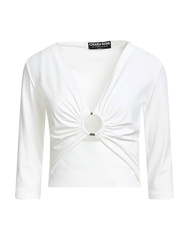 CHIARA BONI LA PETITE ROBE Top White 72% Polyamide, 28% Elastane
