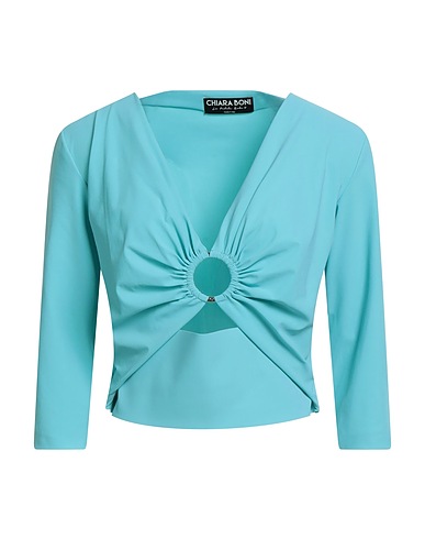 CHIARA BONI LA PETITE ROBE Top Turquoise 72% Polyamide, 28% Elastane
