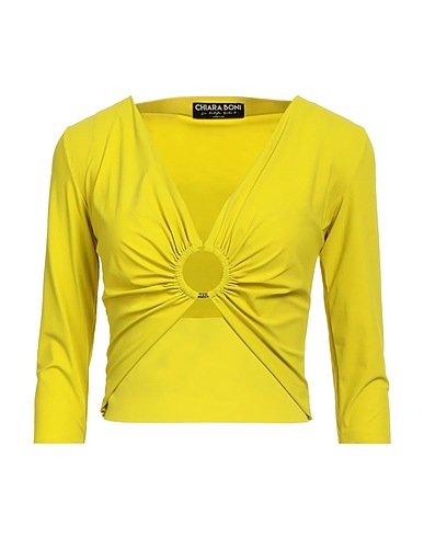 CHIARA BONI LA PETITE ROBE Top Yellow 72% Polyamide, 28% Elastane