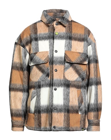 BARROW Checked shirt Camel 60% Wool, 40% Polyester