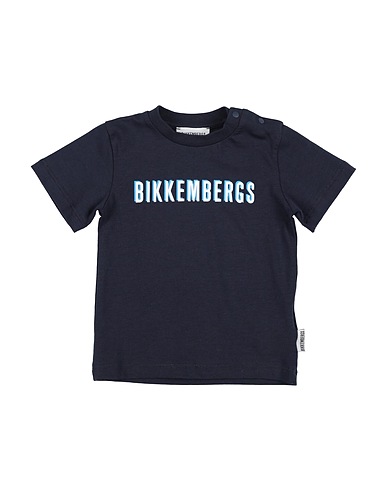 BIKKEMBERGS T-shirt Midnight blue 95% Cotton, 5% Elastane