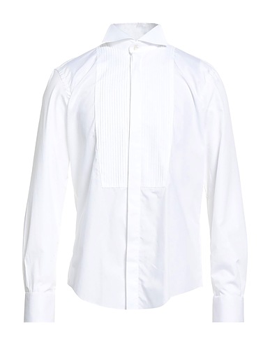 BRIAN DALES Solid colour shirt White 100% Cotton