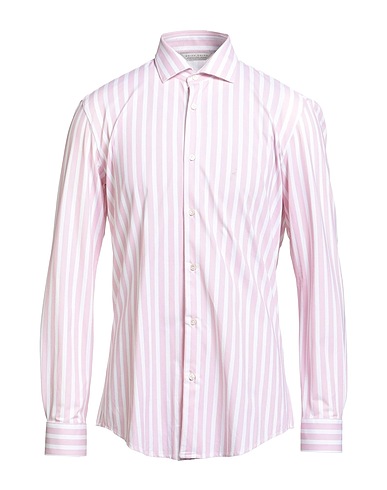 BRIAN DALES Striped shirt Pink 87% Polyamide, 13% Elastane