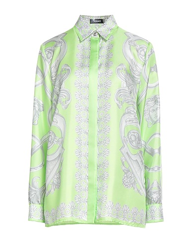 VERSACE Patterned shirts & blouses Lime green 100% Silk