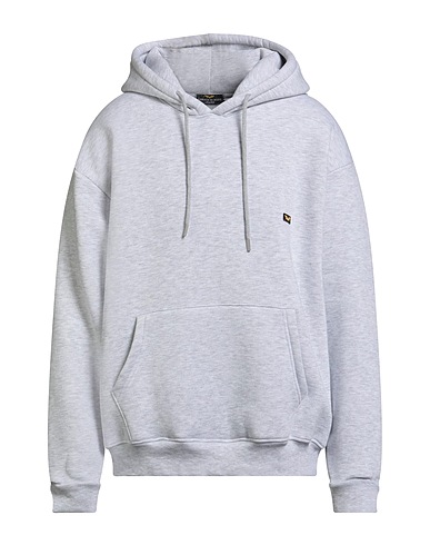 ARMATA DI MARE Hooded track jacket  Light grey 70% Cotton, 30% Polyester