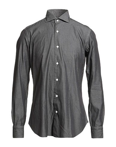 BARBA Napoli Jeanshemd Braungrau 100% Baumwolle