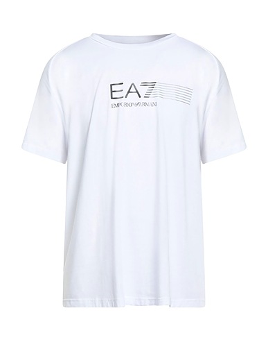 EA7 T-shirt Λευκό 53% Πολυεστέρας, 42% Βαμβάκι, 5% Ελαστάνη