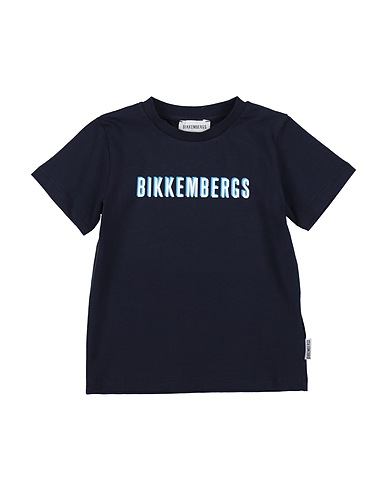 BIKKEMBERGS T-shirt Blu notte 95% Cotone, 5% Elastan
