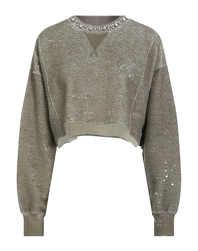 GOLDEN GOOSE Sweatshirt Military green 100% Cotton