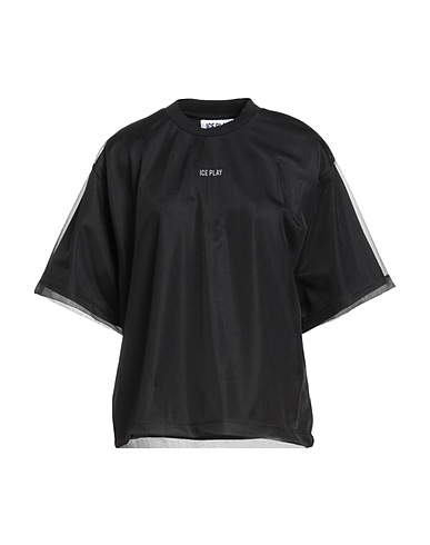 ICE PLAY Basic T-Shirt Black 100% Cotton, Polyester