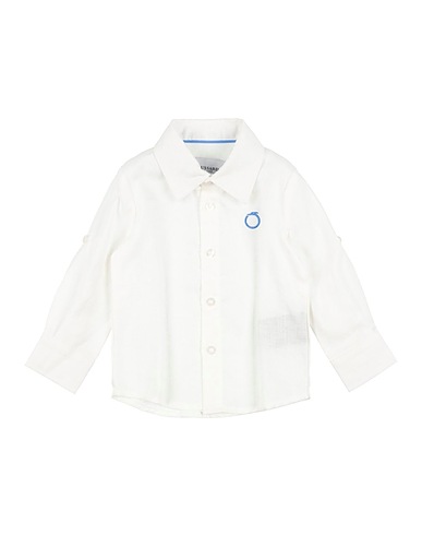 TRUSSARDI JUNIOR Hemd mit Muster Weiß 100% Leinen