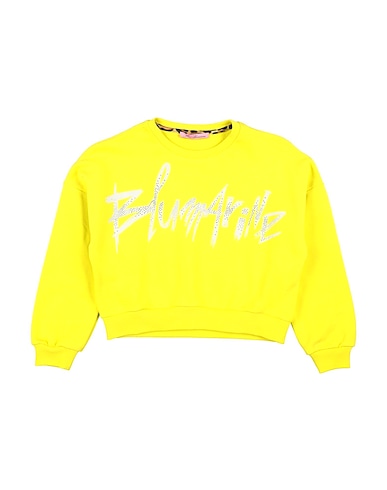 MISS BLUMARINE Sweatshirt Lime green 100% Cotton, Elastane