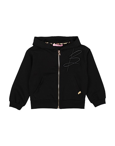 MISS BLUMARINE Sweatshirt Black 95% Cotton, 5% Elastane