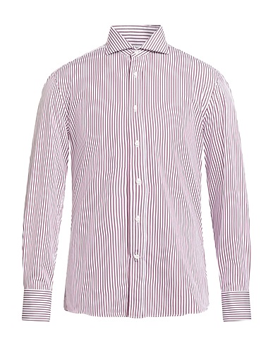 BRUNELLO CUCINELLI Striped shirt Burgundy 100% Cotton