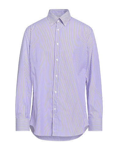 BRUNELLO CUCINELLI Striped shirt Purple 100% Cotton
