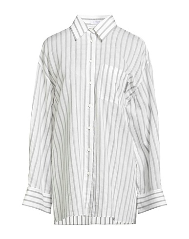 BRUNELLO CUCINELLI Striped shirt 79% Cotton, 21% Silk