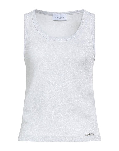 GAëLLE Paris Vest Silver 58% Viscose, 23% Cotton, 10% Metallic fiber, 9% Polyamide