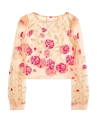 TENSIONE IN Top Beige 57% Polyester, 43% Polyamide