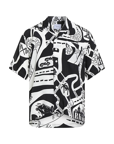 RHUDE Patterned shirt Black 100% Silk
