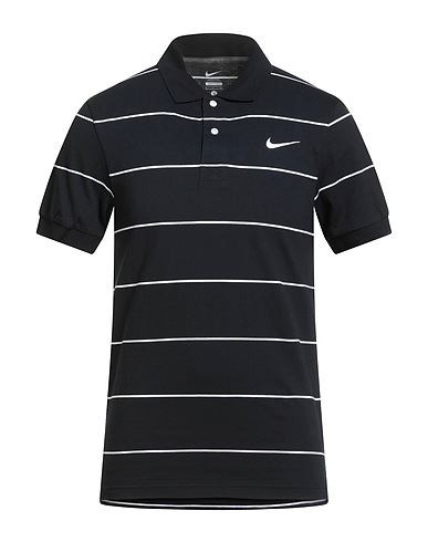NIKE Poloshirt Schwarz 100% Baumwolle