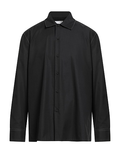 JIL SANDER Solid colour shirt Black 70% Cotton, 30% Polyester
