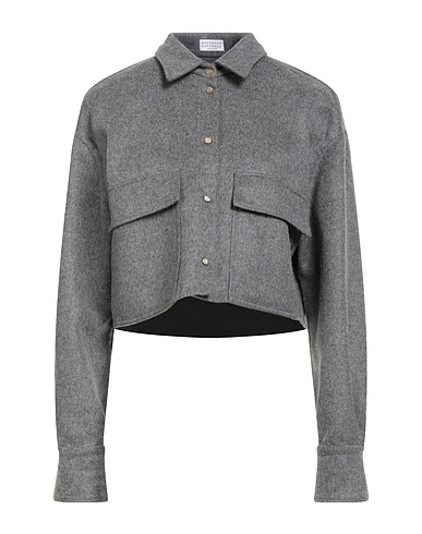 BRUNELLO CUCINELLI Solid colour shirts & blouses Grey 100% Virgin Wool