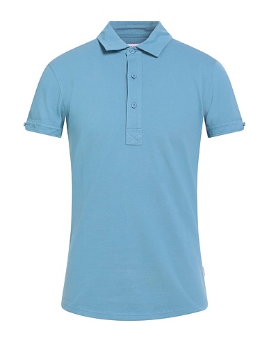 ORLEBAR BROWN Polo shirt Slate blue 100% Cotton