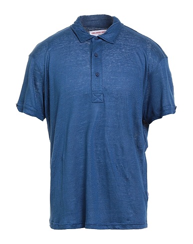 ORLEBAR BROWN Poloshirt Blau 100% Leinen