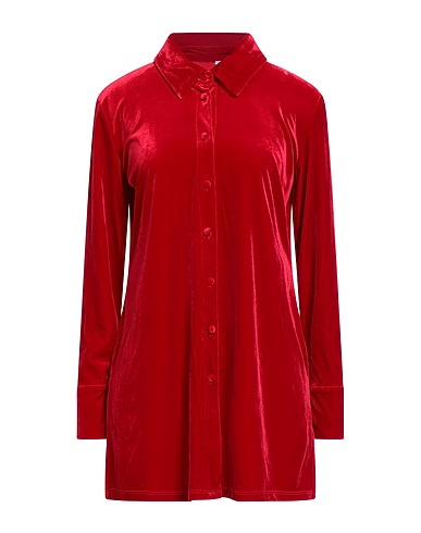 TENSIONE IN Μονόχρωμα πουκάμισα και μπλούζες Κόκκινο 95% Πολυεστέρας, 5% Ελαστάνη