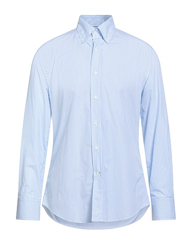 BRUNELLO CUCINELLI Striped shirt Sky blue 100% Cotton
