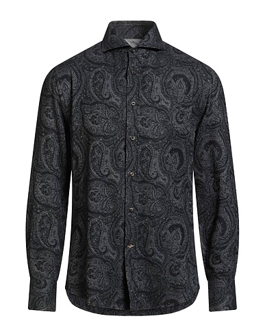 BRUNELLO CUCINELLI Patterned shirt Black 100% Cotton