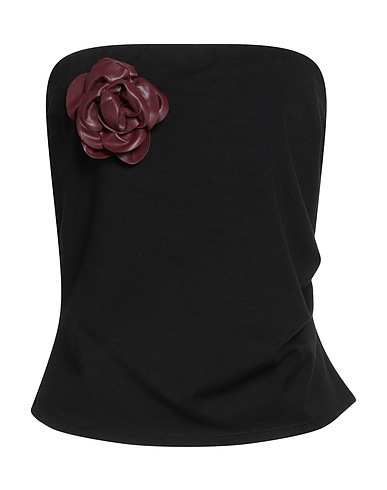 TENSIONE IN Top Black 100% Polyester, Polyurethane, Viscose, Elastane