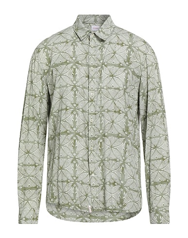 OFFICINA 36 Patterned shirt Khaki 100% Viscose