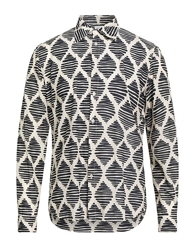 OFFICINA 36 Patterned shirt Beige 100% Cotton