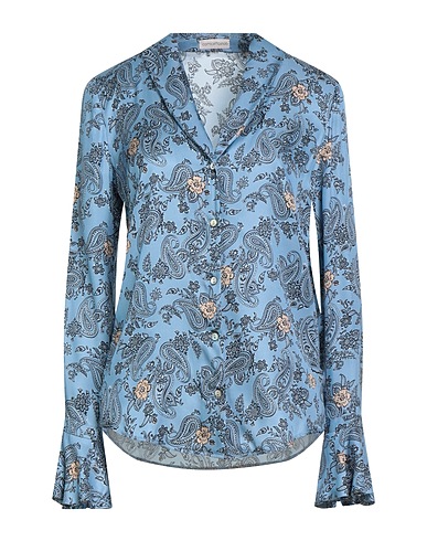 CAMICETTASNOB Patterned shirts & blouses Light blue 100% Viscose