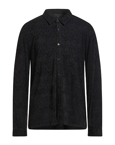 JOHN VARVATOS 패턴 셔츠 네이비 93% 모달, 7% 엘라스테인, 폴리아미드