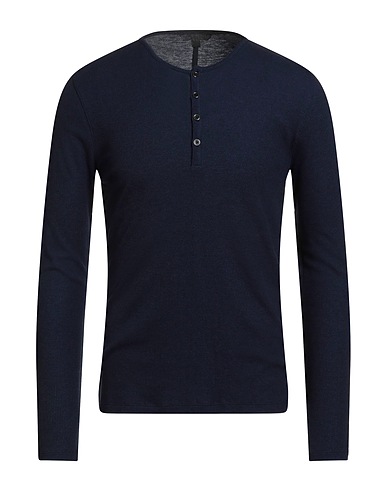 JOHN VARVATOS T-shirt Navy blue 70% Lyocell, 30% Wool