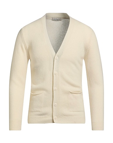 WOOL & CO Cardigan Avorio 100% Lana Merino