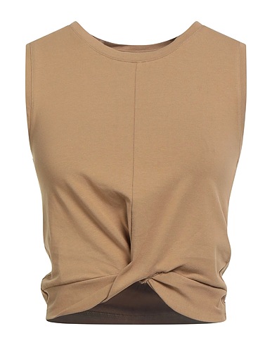 FILA Crop top Khaki 93% Cotton, 7% Elastane